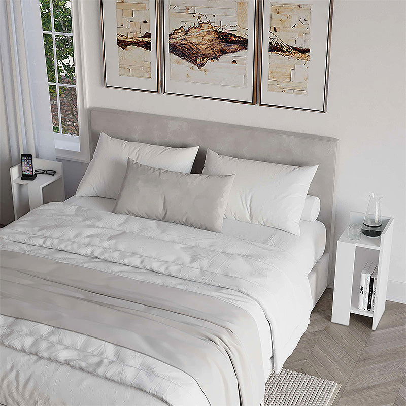 Κομοδίνο Elos Megapap σετ 2 τεμαχίων χρώμα λευκό 25x27x60εκ. - Hippiehome.gr