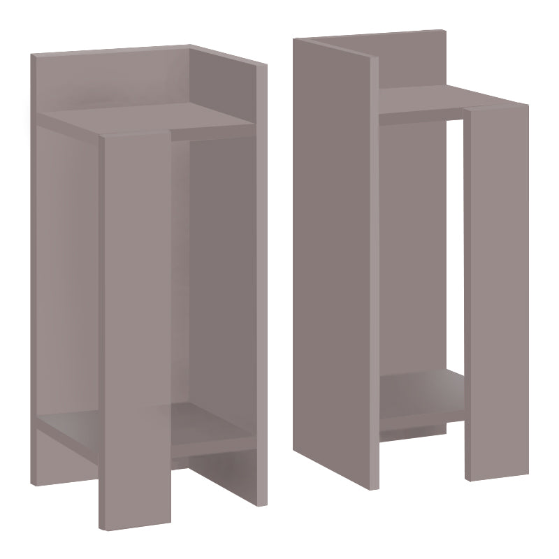 Κομοδίνο Elos Megapap σετ 2 τεμαχίων χρώμα ανοιχτή μόκα 25x27x60εκ. - Hippiehome.gr