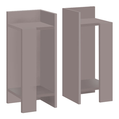 Κομοδίνο Elos Megapap σετ 2 τεμαχίων χρώμα ανοιχτή μόκα 25x27x60εκ. - Hippiehome.gr