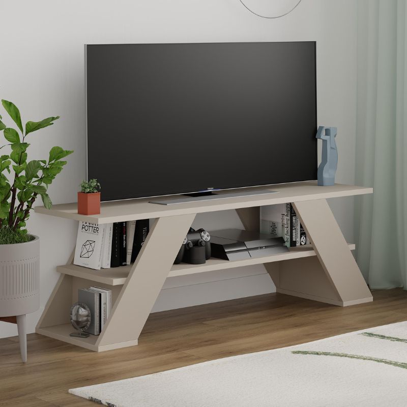 Έπιπλο τηλεόρασης Farfalla Megapap χρώμα sandstone 120x33,5x40εκ. - Hippiehome.gr