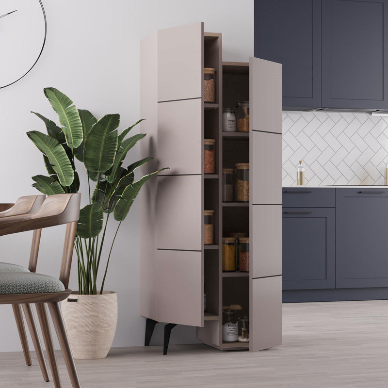 Ντουλάπι κουζίνας/μπάνιου - Παπουτσοθήκη Stair Megapap χρώμα ανοιχτή μόκα 62,2x37,4x156εκ. - Hippiehome.gr