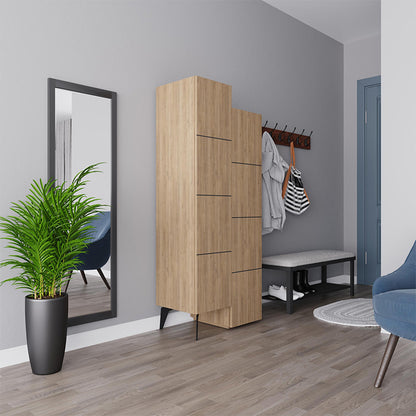 Ντουλάπι κουζίνας/μπάνιου - Παπουτσοθήκη Stair Megapap χρώμα sapphire oak 62,2x37,4x156εκ. - Hippiehome.gr