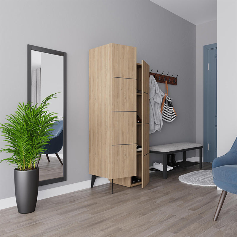 Ντουλάπι κουζίνας/μπάνιου - Παπουτσοθήκη Stair Megapap χρώμα sapphire oak 62,2x37,4x156εκ. - Hippiehome.gr