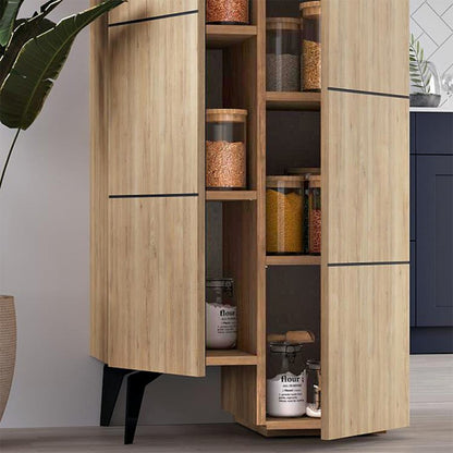 Ντουλάπι κουζίνας/μπάνιου - Παπουτσοθήκη Stair Megapap χρώμα sapphire oak 62,2x37,4x156εκ. - Hippiehome.gr