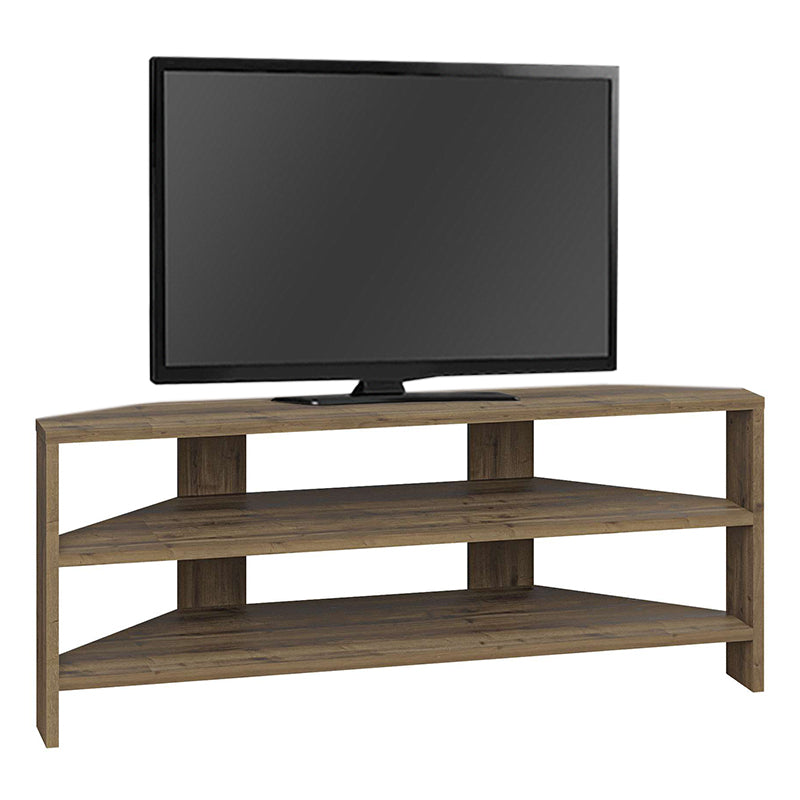 Έπιπλο τηλεόρασης γωνιακό Thales Megapap χρώμα ανοιχτό καρυδί 110x36x45εκ. - Hippiehome.gr