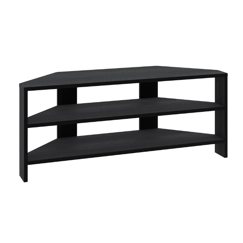 Έπιπλο τηλεόρασης γωνιακό Thales Megapap χρώμα black wood 110x36x45εκ. - Hippiehome.gr