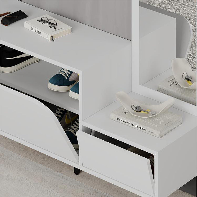 Έπιπλο εισόδου Mila Megapap με κρεμάστρα χρώμα λευκό 120x37x171,6εκ. - Hippiehome.gr