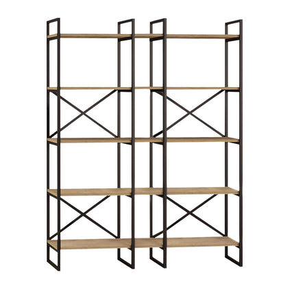 Βιβλιοθήκη Dusan Megapap χρώμα sepet oak 143,5x30x175εκ. - Hippiehome.gr