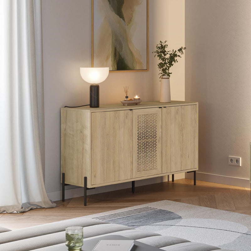 Μπουφές Naive Megapap χρώμα sapphire oak 126x40x80εκ. - Hippiehome.gr