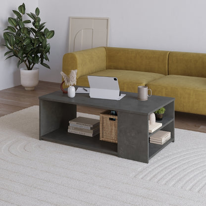 Τραπεζάκι σαλονιού Berg Megapap χρώμα γκρι ρετρό 110x60x40εκ. - Hippiehome.gr