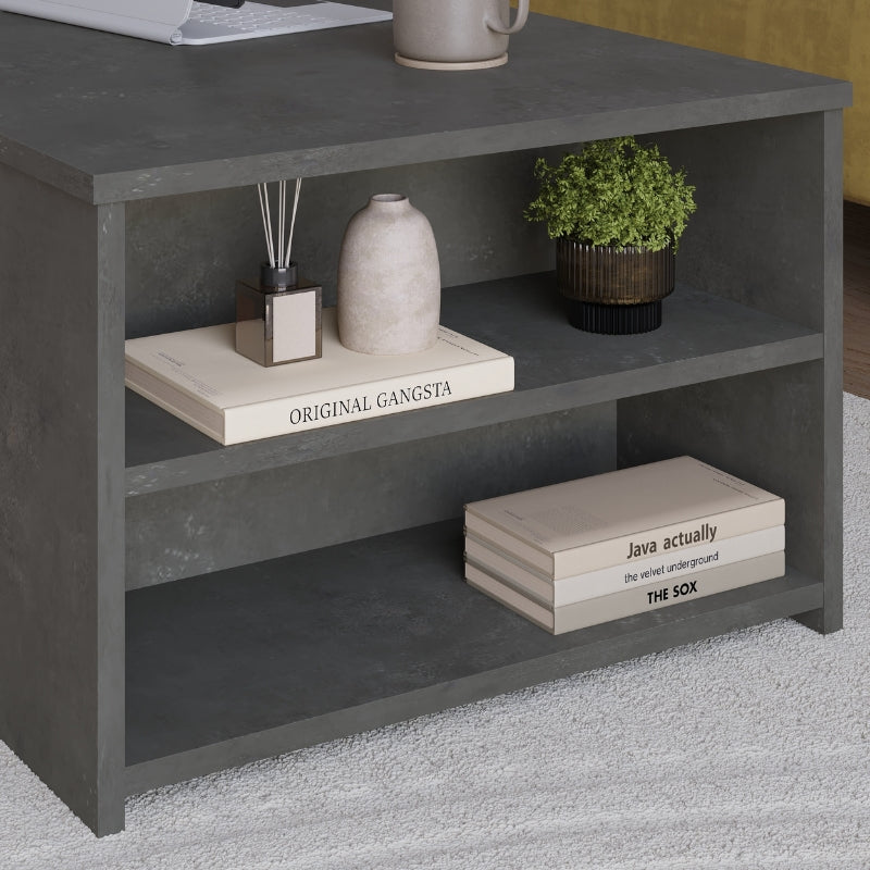 Τραπεζάκι σαλονιού Berg Megapap χρώμα γκρι ρετρό 110x60x40εκ. - Hippiehome.gr