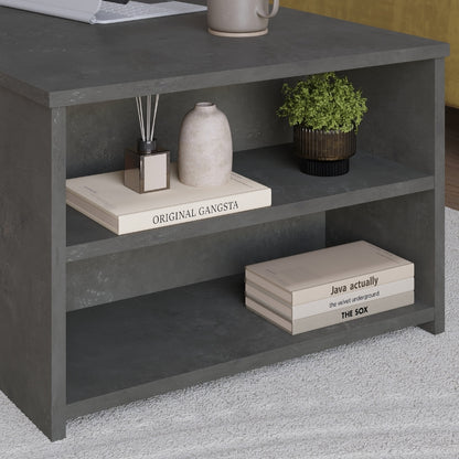 Τραπεζάκι σαλονιού Berg Megapap χρώμα γκρι ρετρό 110x60x40εκ. - Hippiehome.gr