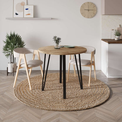 Τραπέζι Xana Megapap χρώμα sepet oak Ø90x77,5εκ. - Hippiehome.gr