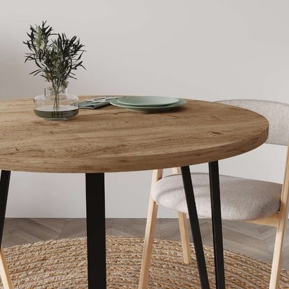 Τραπέζι Xana Megapap χρώμα sepet oak Ø90x77,5εκ. - Hippiehome.gr