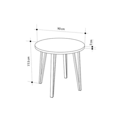 Τραπέζι Xana Megapap χρώμα sepet oak Ø90x77,5εκ. - Hippiehome.gr