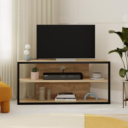 Έπιπλο τηλεόρασης γωνιακό Echo Megapap χρώμα sapphire oak 98x37x45εκ. - Hippiehome.gr