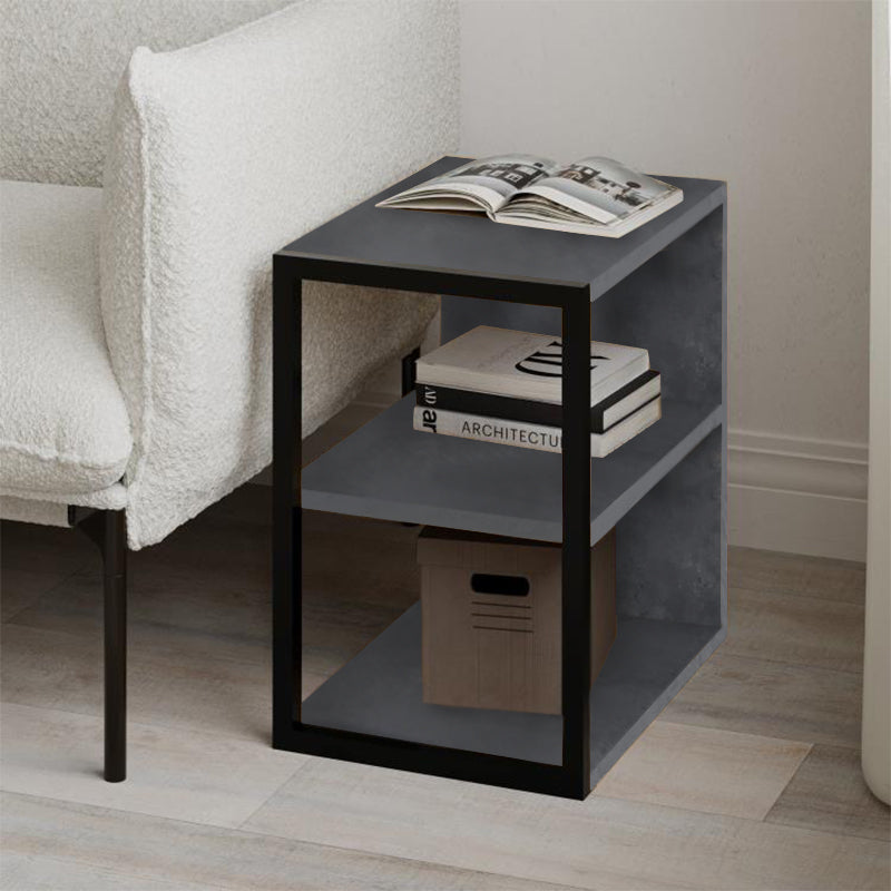 Τραπεζάκι βοηθητικό - Κομοδίνο Echo Megapap χρώμα γκρι ρετρό 30x42x45εκ. - Hippiehome.gr