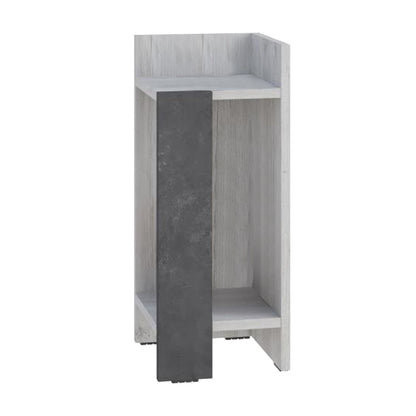 Κομοδίνο Elos Megapap δεξί χρώμα λευκό αντικέ - γκρι ρετρό 25x27x60εκ. - Hippiehome.gr