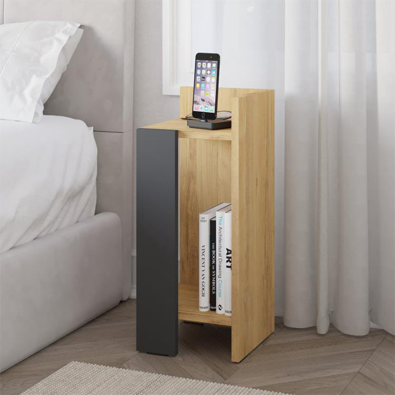 Κομοδίνο Elos Megapap δεξί χρώμα sapphire oak - ανθρακί 25x27x60εκ. - Hippiehome.gr