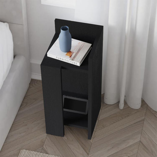 Κομοδίνο Elos Megapap δεξί χρώμα black wood 25x27x60εκ. - Hippiehome.gr