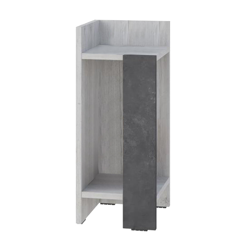 Κομοδίνο Elos Megapap αριστερό χρώμα λευκό αντικέ - γκρι ρετρό 25x27x60εκ. - Hippiehome.gr