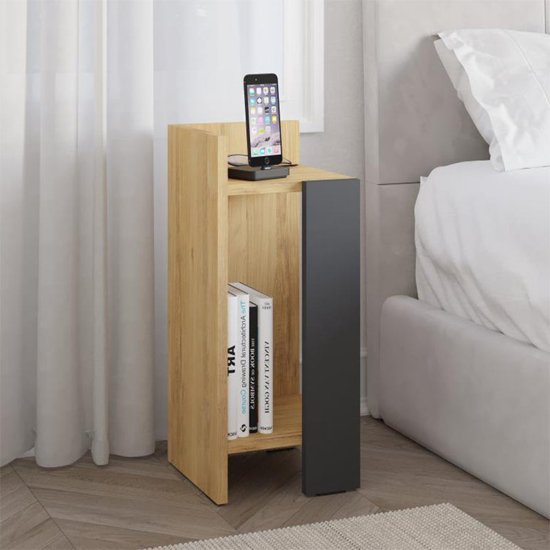 Κομοδίνο Elos Megapap αριστερό χρώμα sapphire oak - ανθρακί 25x27x60εκ. - Hippiehome.gr