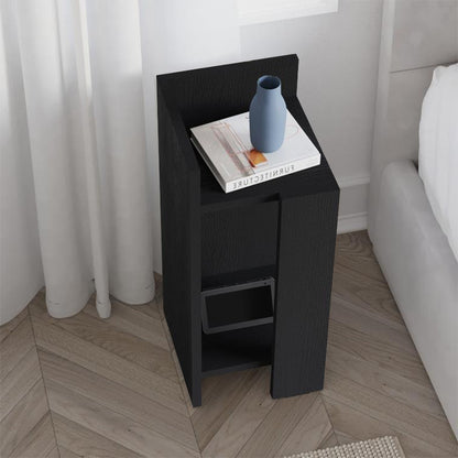 Κομοδίνο Elos Megapap αριστερό χρώμα black wood 25x27x60εκ. - Hippiehome.gr