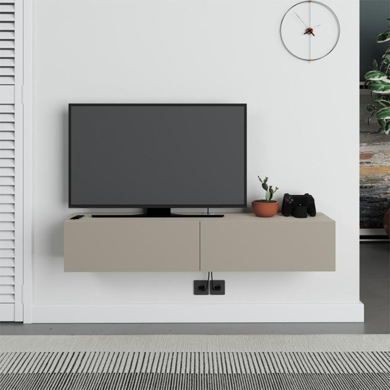 Έπιπλο τηλεόρασης επιτοίχιο Francy Megapap χρώμα sandstone 135x31,7x25εκ. - Hippiehome.gr