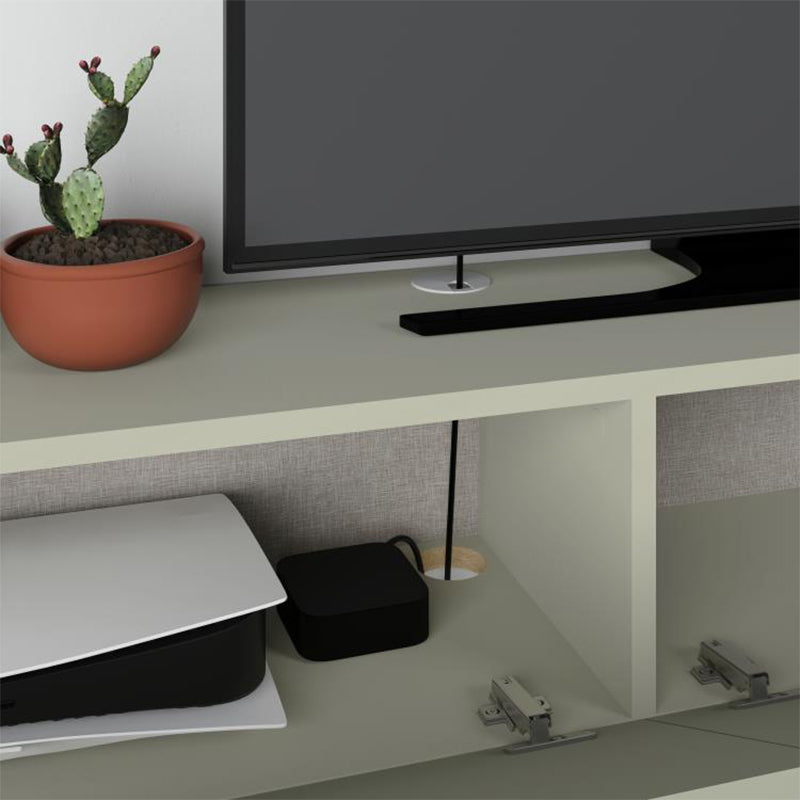 Έπιπλο τηλεόρασης επιτοίχιο Francy Megapap χρώμα ash green 135x31,7x25εκ. - Hippiehome.gr