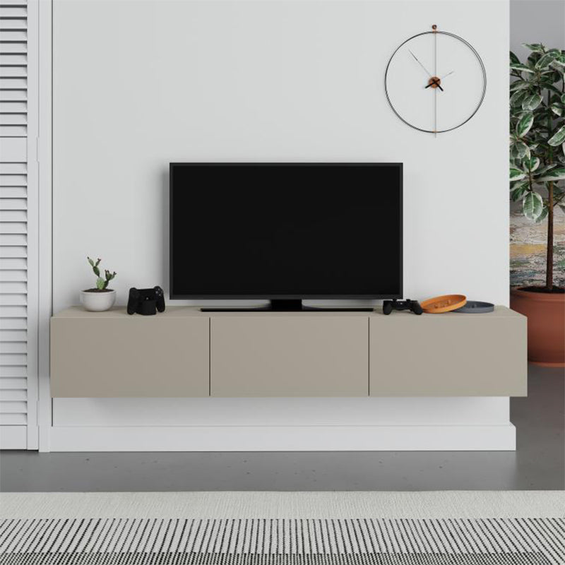 Έπιπλο τηλεόρασης επιτοίχιο Francy Megapap χρώμα sandstone 180x30x30εκ. - Hippiehome.gr