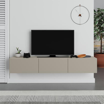 Έπιπλο τηλεόρασης επιτοίχιο Francy Megapap χρώμα sandstone 180x30x30εκ. - Hippiehome.gr