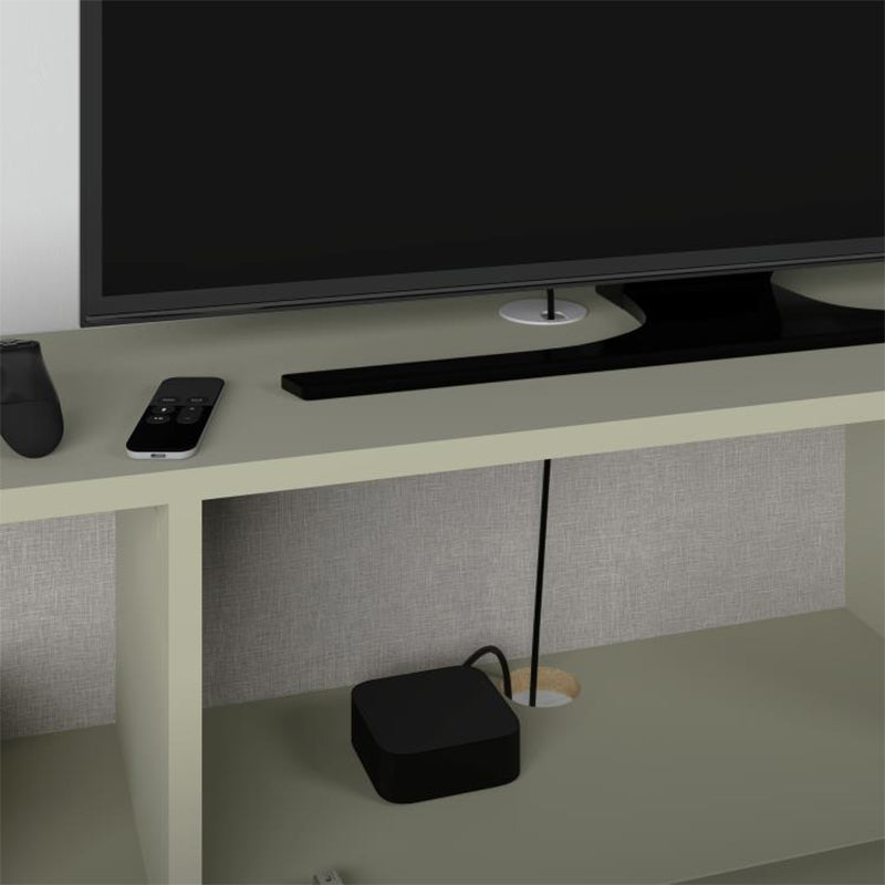 Έπιπλο τηλεόρασης επιτοίχιο Francy Megapap χρώμα ash green 180x30x30εκ. - Hippiehome.gr