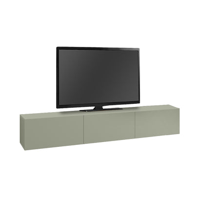 Έπιπλο τηλεόρασης επιτοίχιο Francy Megapap χρώμα ash green 180x30x30εκ. - Hippiehome.gr