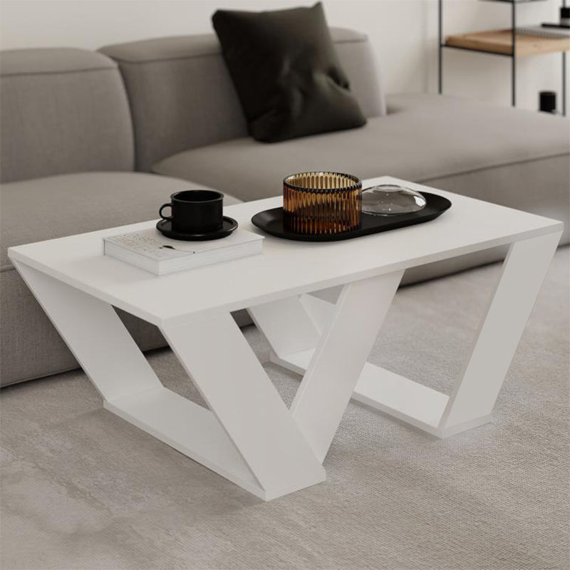 Τραπεζάκι σαλονιού Pipra Megapap χρώμα λευκό 110x60x40εκ. - Hippiehome.gr