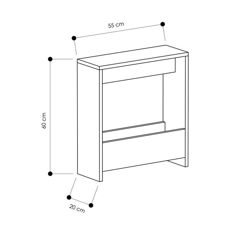 Τραπεζάκι βοηθητικό Simpi Megapap χρώμα λευκό 55x20x60εκ. - Hippiehome.gr
