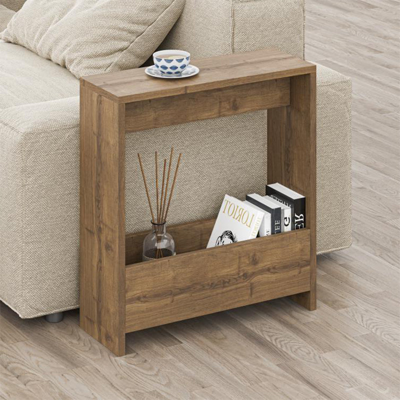 Τραπεζάκι βοηθητικό Simpi Megapap χρώμα ανοιχτό καρυδί 55x20x60εκ. - Hippiehome.gr