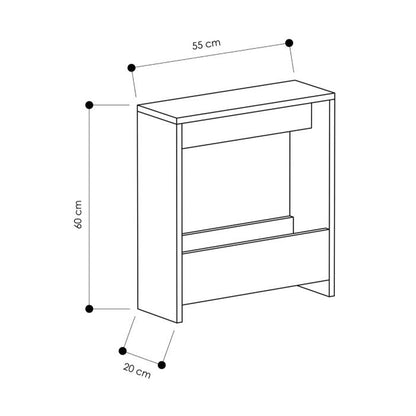 Τραπεζάκι βοηθητικό Simpi Megapap χρώμα sapphire oak 55x20x60εκ. - Hippiehome.gr