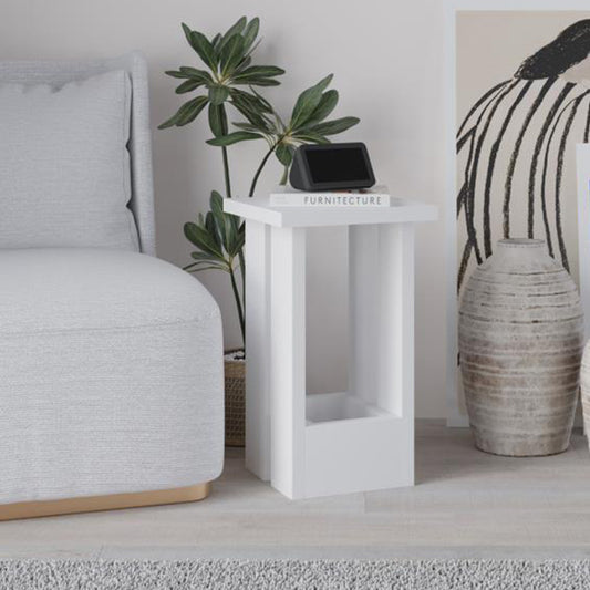 Τραπεζάκι βοηθητικό Tasos Megapap χρώμα λευκό 30x30x50,3εκ. - Hippiehome.gr