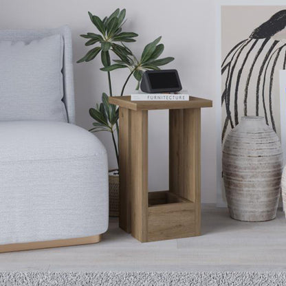 Τραπεζάκι βοηθητικό Tasos Megapap χρώμα sepet oak 30x30x50,3εκ. - Hippiehome.gr