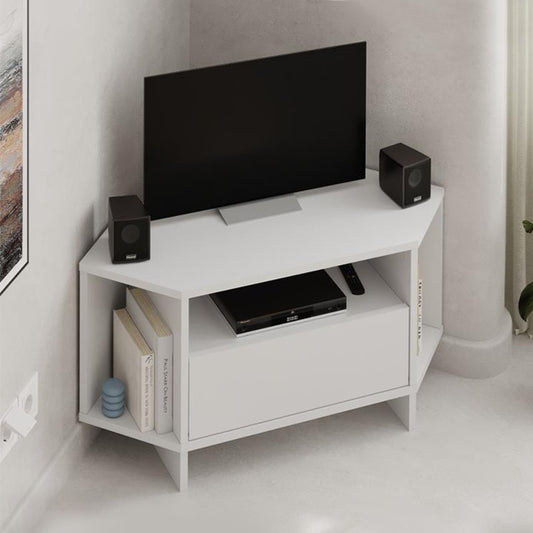 Έπιπλο τηλεόρασης γωνιακό Viva Megapap χρώμα λευκό 95,7x35,4x45εκ. - Hippiehome.gr