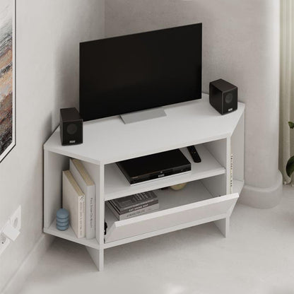 Έπιπλο τηλεόρασης γωνιακό Viva Megapap χρώμα λευκό 95,7x35,4x45εκ. - Hippiehome.gr