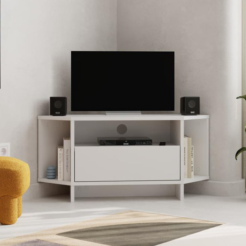 Έπιπλο τηλεόρασης γωνιακό Viva Megapap χρώμα λευκό 95,7x35,4x45εκ. - Hippiehome.gr