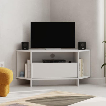 Έπιπλο τηλεόρασης γωνιακό Viva Megapap χρώμα λευκό 95,7x35,4x45εκ. - Hippiehome.gr