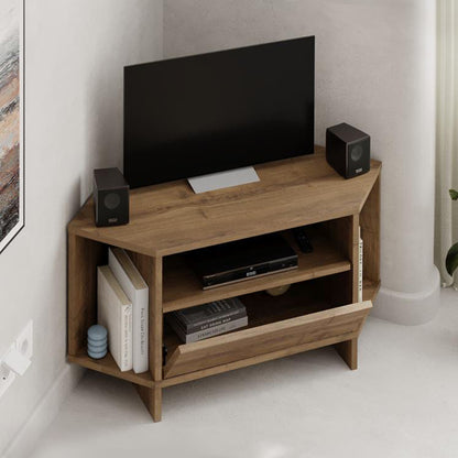 Έπιπλο τηλεόρασης γωνιακό Viva Megapap χρώμα ανοιχτό καρυδί 95,7x35,4x45εκ. - Hippiehome.gr