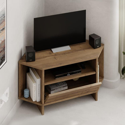 Έπιπλο τηλεόρασης γωνιακό Viva Megapap χρώμα ανοιχτό καρυδί 95,7x35,4x45εκ. - Hippiehome.gr