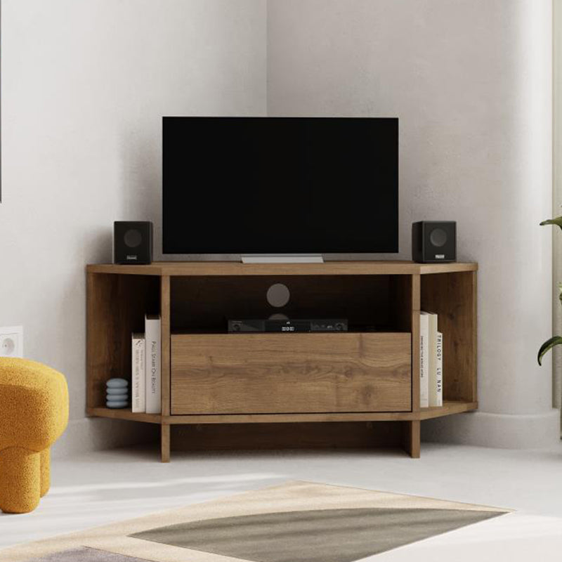 Έπιπλο τηλεόρασης γωνιακό Viva Megapap χρώμα ανοιχτό καρυδί 95,7x35,4x45εκ. - Hippiehome.gr