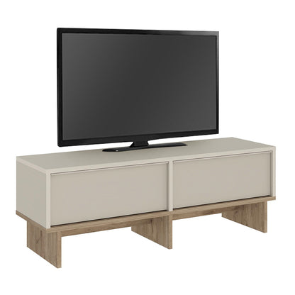 Έπιπλο τηλεόρασης Yuki Megapap χρώμα sandstone - sepet oak 118x35x40,6εκ. - Hippiehome.gr
