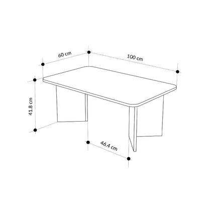 Τραπεζάκι σαλονιού Sam Megapap χρώμα neo travertine 100x60x41,8εκ. - Hippiehome.gr