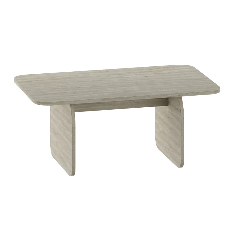 Τραπεζάκι σαλονιού Pietra Megapap χρώμα neo travertine 100x60x41,8εκ. - Hippiehome.gr