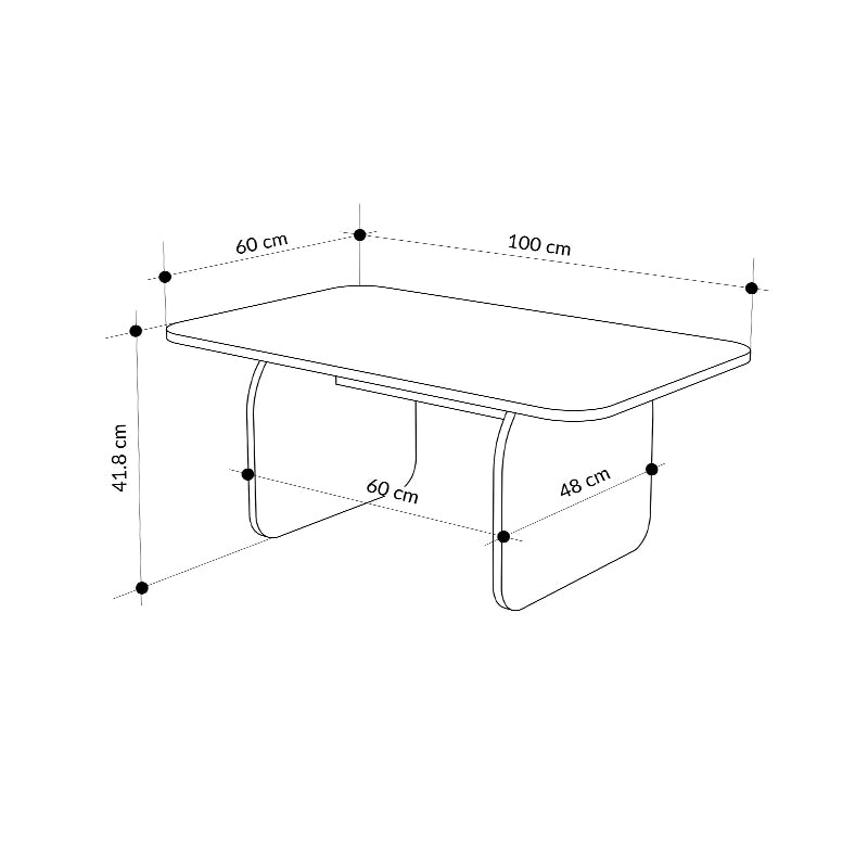 Τραπεζάκι σαλονιού Pietra Megapap χρώμα neo travertine 100x60x41,8εκ. - Hippiehome.gr